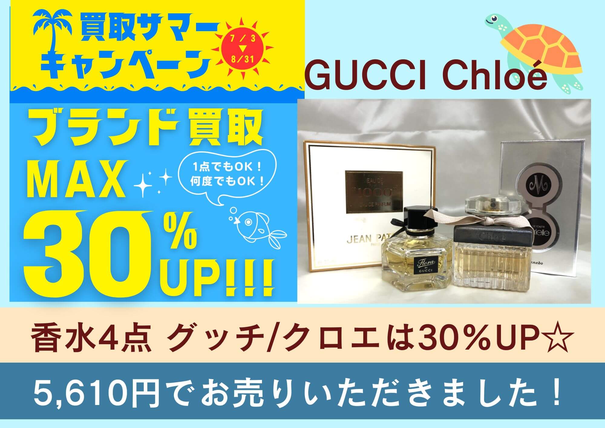 GUCCI Chloé など 香水4点 計5,610円でお買取りさせていただきました！